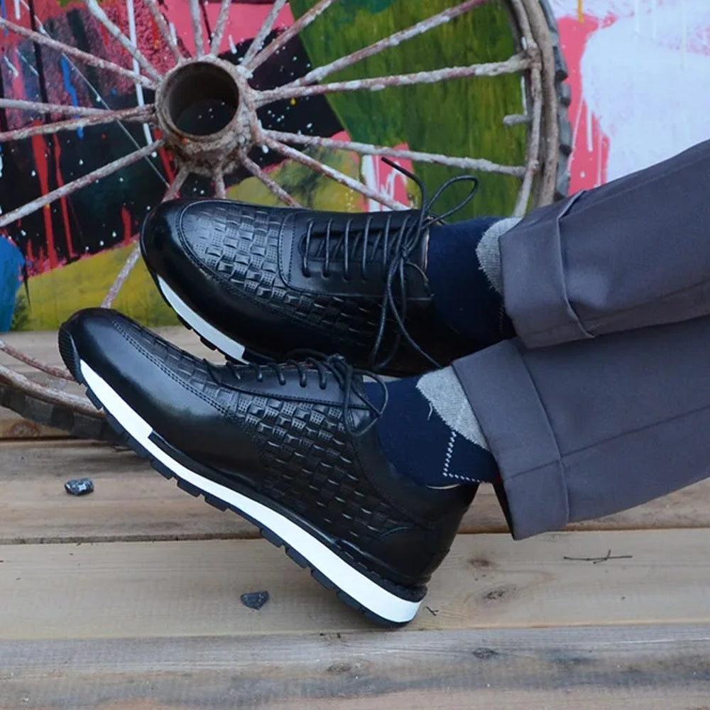 Sport Sneakers Men Leather Business Casual Shoes Men Shoes - Tophatter Daily Deals