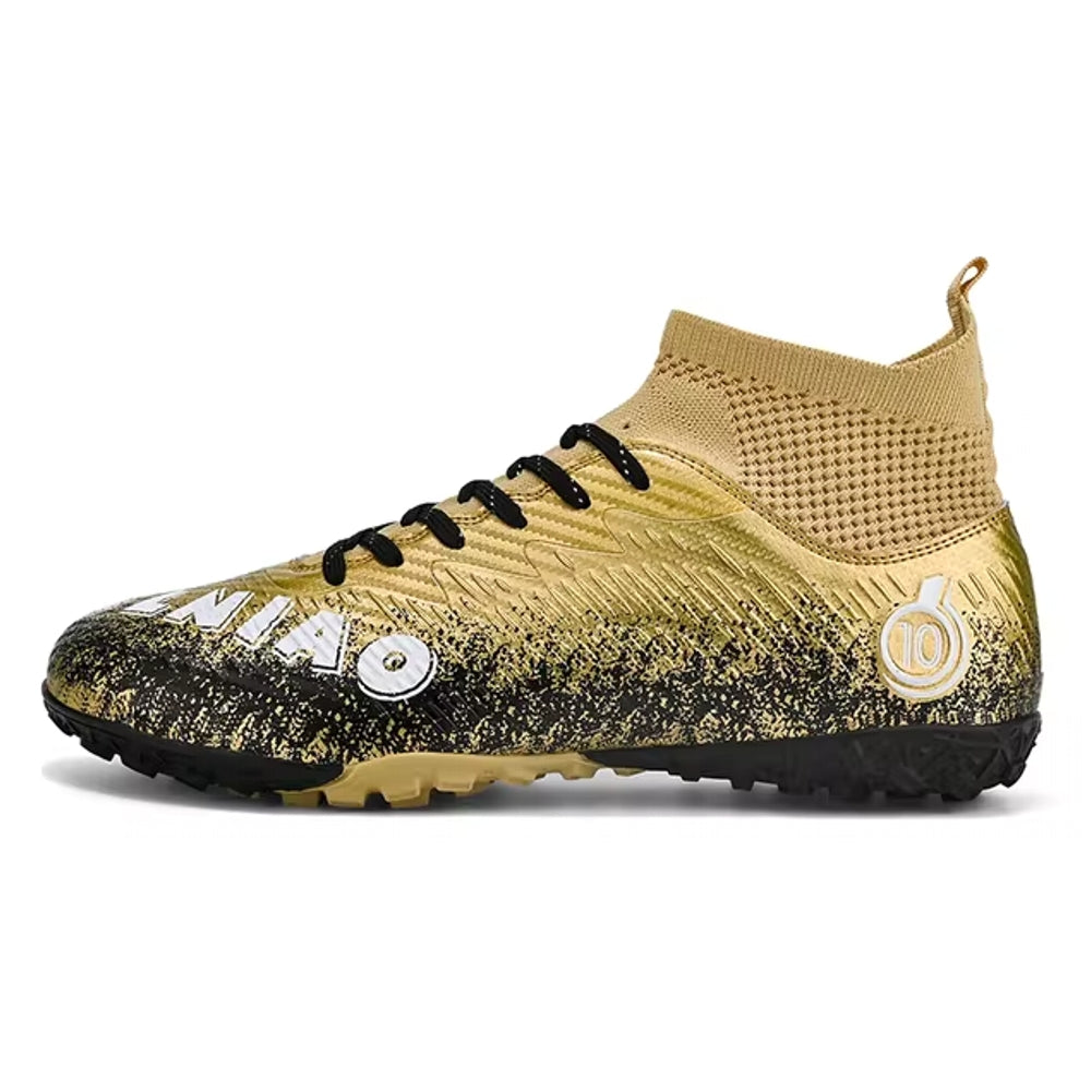 Football Shoes Grass Futsal Cleats Soccer Shoes TF Gold Soccer Shoes - Tophatter Daily Deals