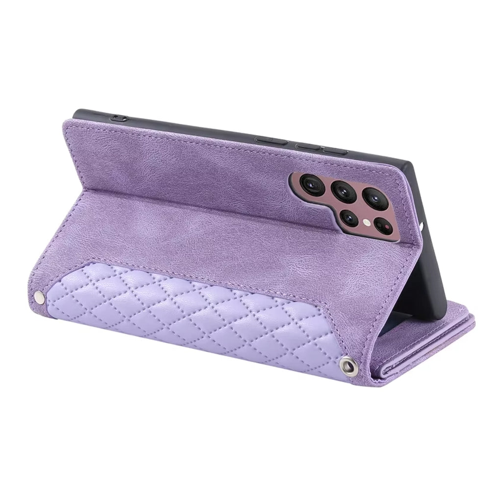 Luxury Zipper Leather Cover for Samsung Galaxy Samsung Cases - Tophatter Daily Deals