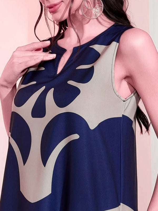 Abstract Print Sleeveless Maxi Dress Maxi Dresses - Tophatter Daily Deals