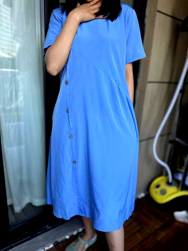 Elegant O-neck Long Dress Midi Dresses - Tophatter Daily Deals