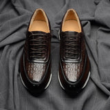 Sport Sneakers Men Leather Business Casual Shoes Men Shoes - Tophatter Daily Deals
