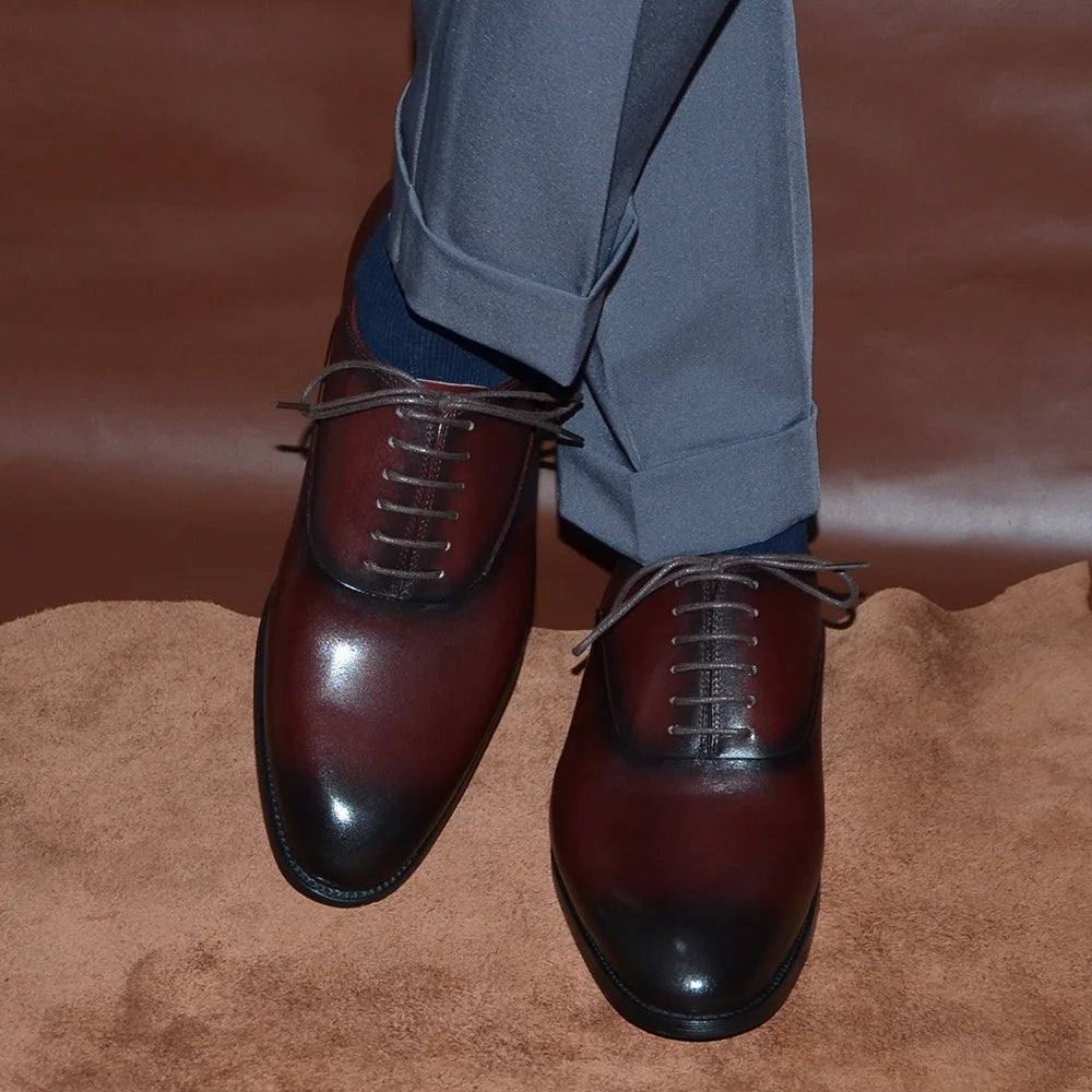 Classic Genuine Leather Men Oxford Dress Shoes Men Dresses Shoes - Tophatter Daily Deals