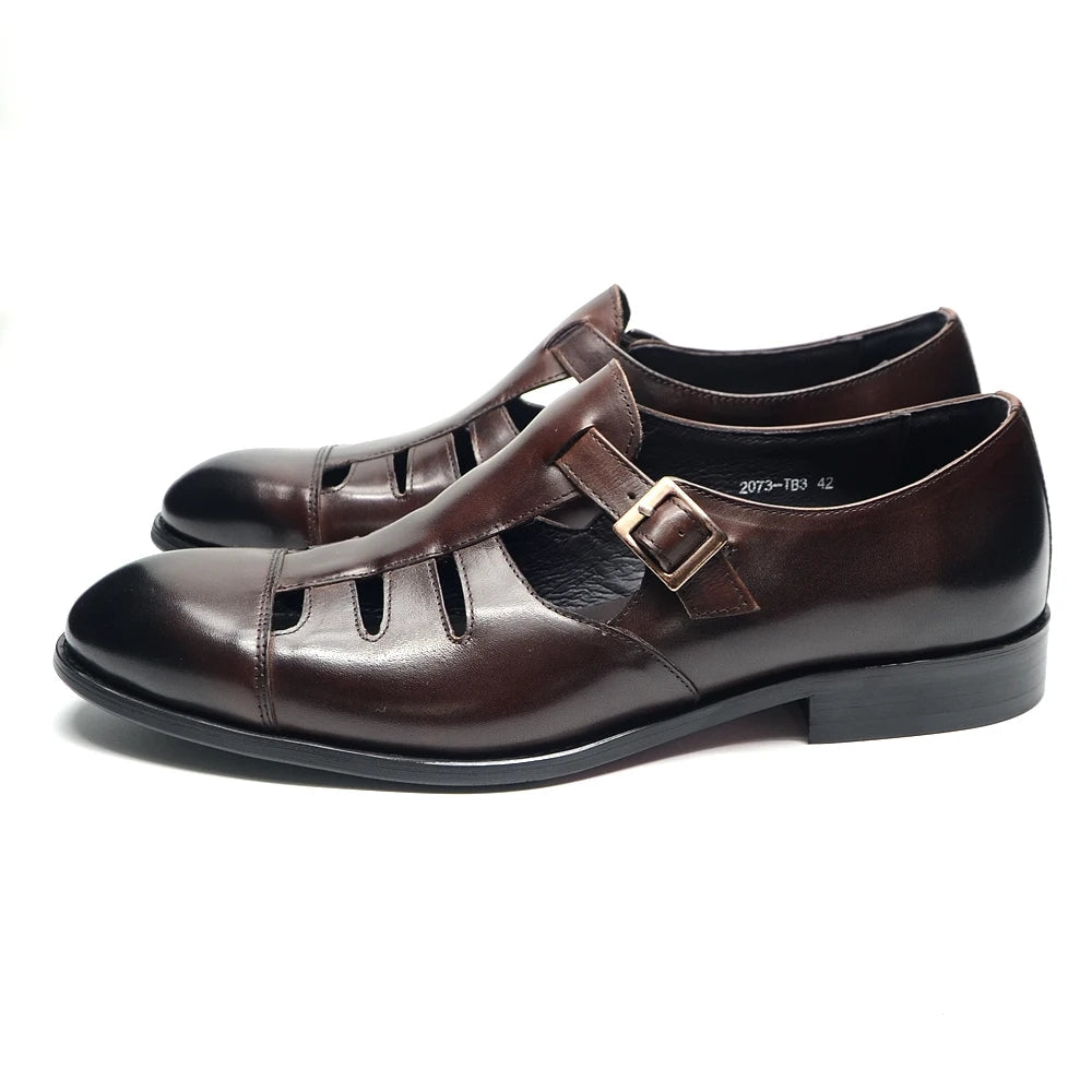 Men Genuine Leather Lace-up Oxford Dress Shoes Men Dresses Shoes - Tophatter Daily Deals