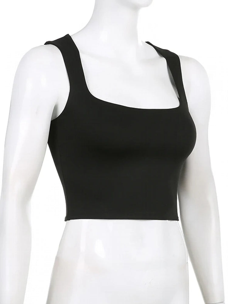 Summer Sexy Sleeveless Collar Crop Top Blouses - Tophatter Daily Deals