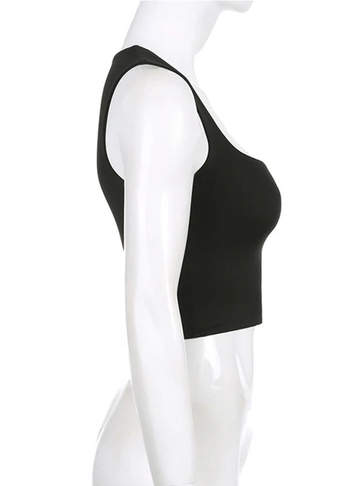 Summer Sexy Sleeveless Collar Crop Top Blouses - Tophatter Daily Deals