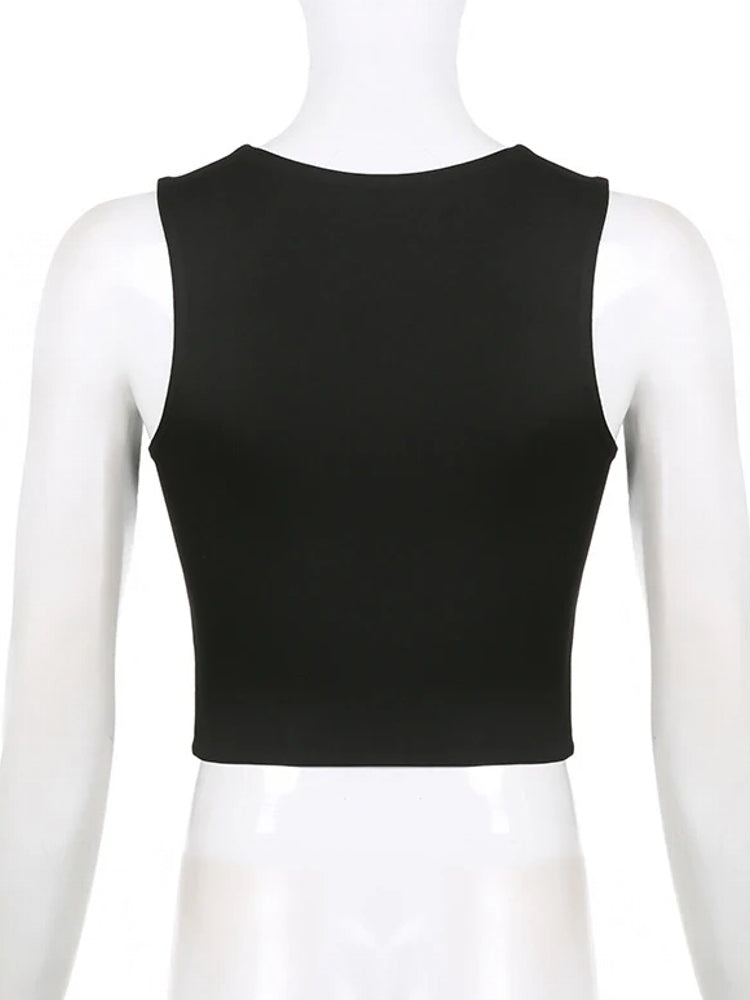 Summer Sexy Sleeveless Collar Crop Top Blouses - Tophatter Daily Deals