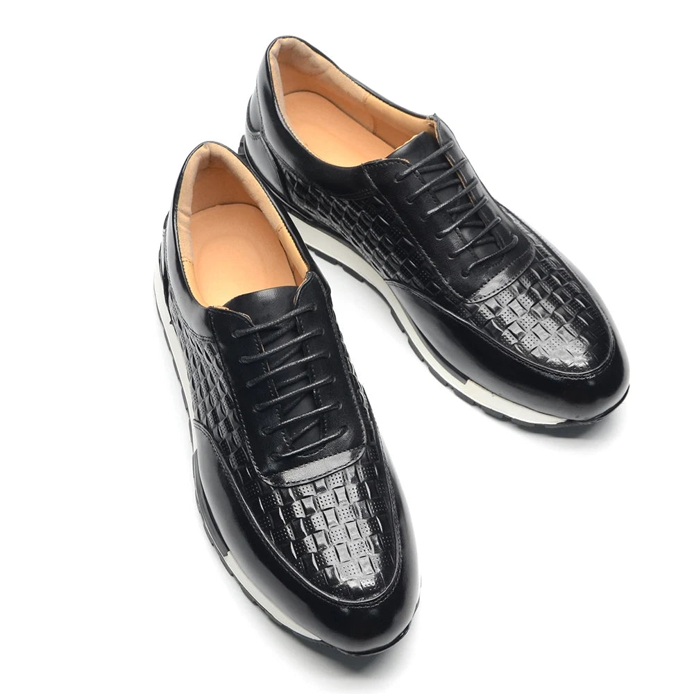 Sport Sneakers Men Leather Business Casual Shoes Men Shoes - Tophatter Daily Deals