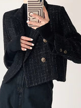 Long Sleeve Office Top Plaid Outerwear Work Wear Blazers - Tophatter Daily Deals