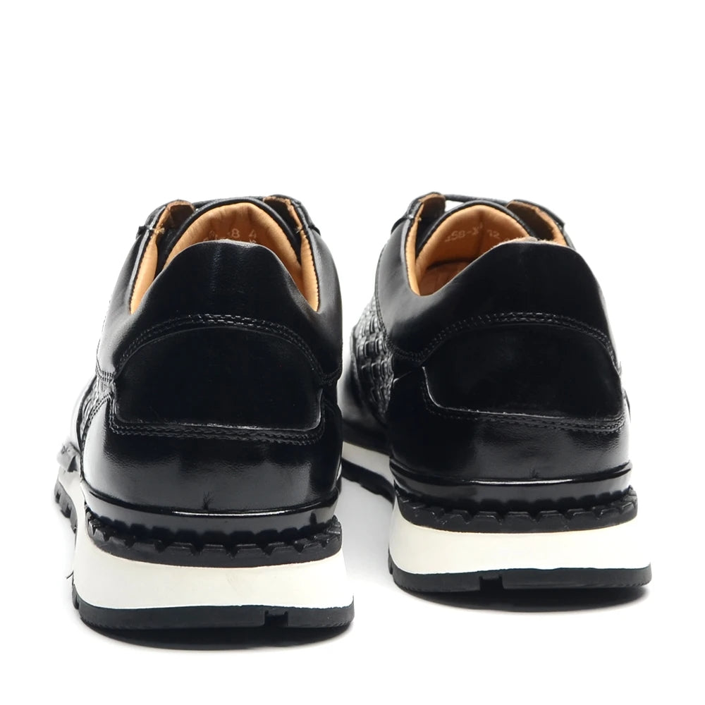 Sport Sneakers Men Leather Business Casual Shoes Men Shoes - Tophatter Daily Deals