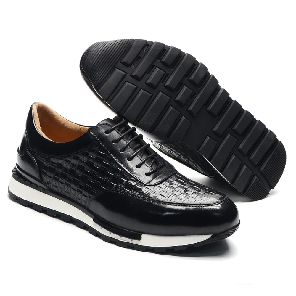 Sport Sneakers Men Leather Business Casual Shoes Men Shoes - Tophatter Daily Deals