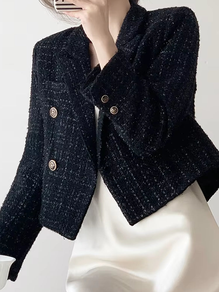 Long Sleeve Office Top Plaid Outerwear Work Wear Blazers - Tophatter Daily Deals