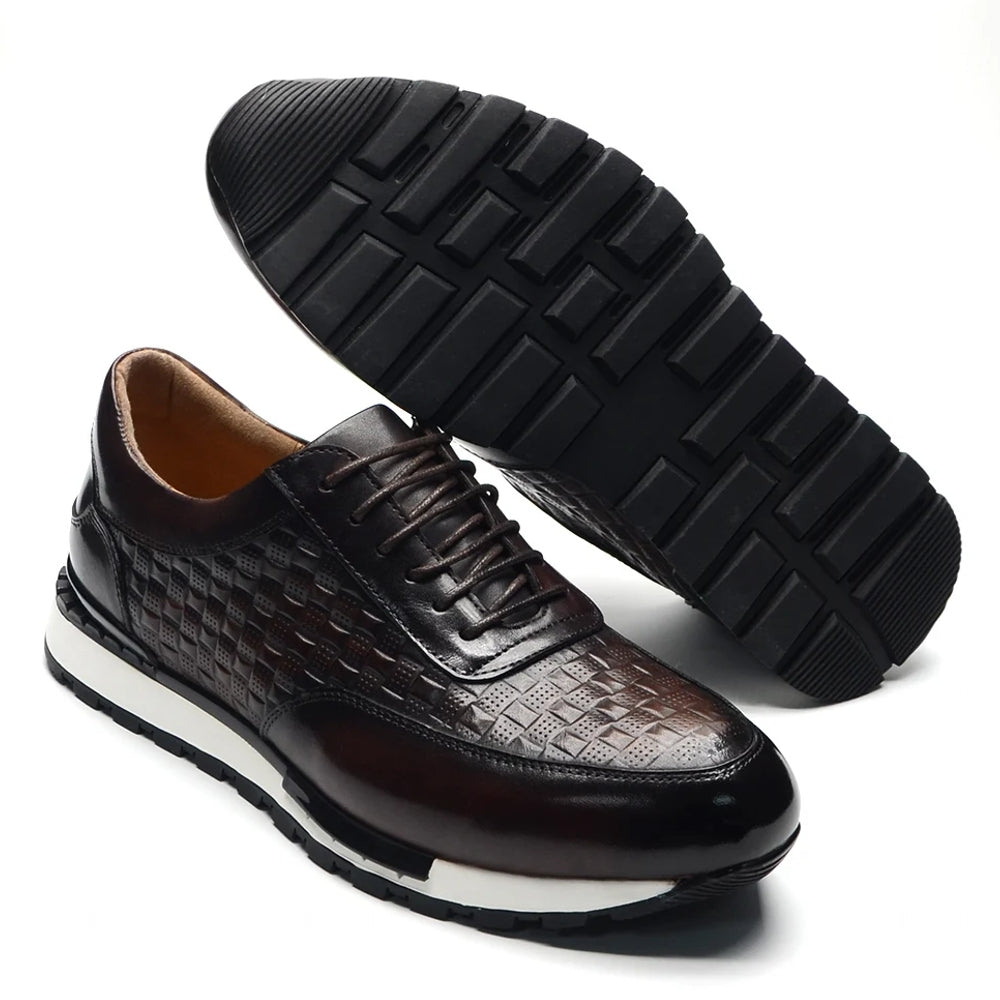 Sport Sneakers Men Leather Business Casual Shoes Men Shoes - Tophatter Daily Deals