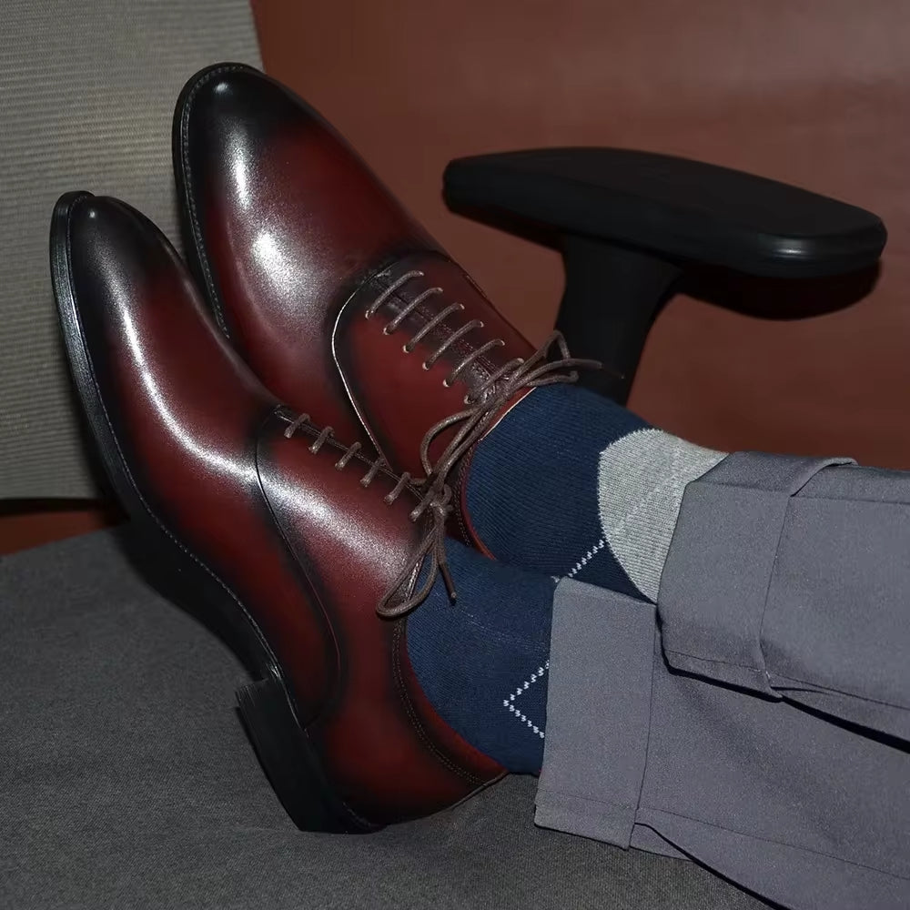 Classic Genuine Leather Men Oxford Dress Shoes Men Dresses Shoes - Tophatter Daily Deals