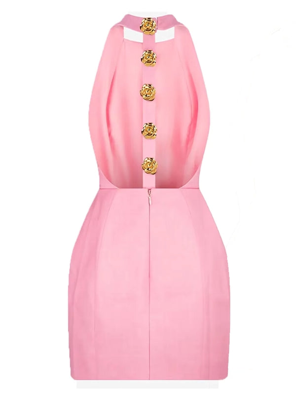 Mini Summer Dress Slim Solid Party Dress Mini Dresses - Tophatter Daily Deals