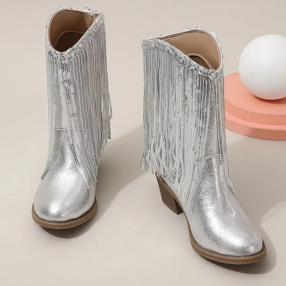 Tassels Pink Elegant Britain Princess Children Boot Shoes - Tophatter Daily Deals