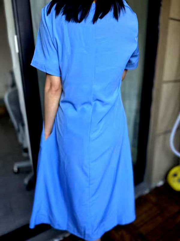 Elegant O-neck Long Dress Midi Dresses - Tophatter Daily Deals