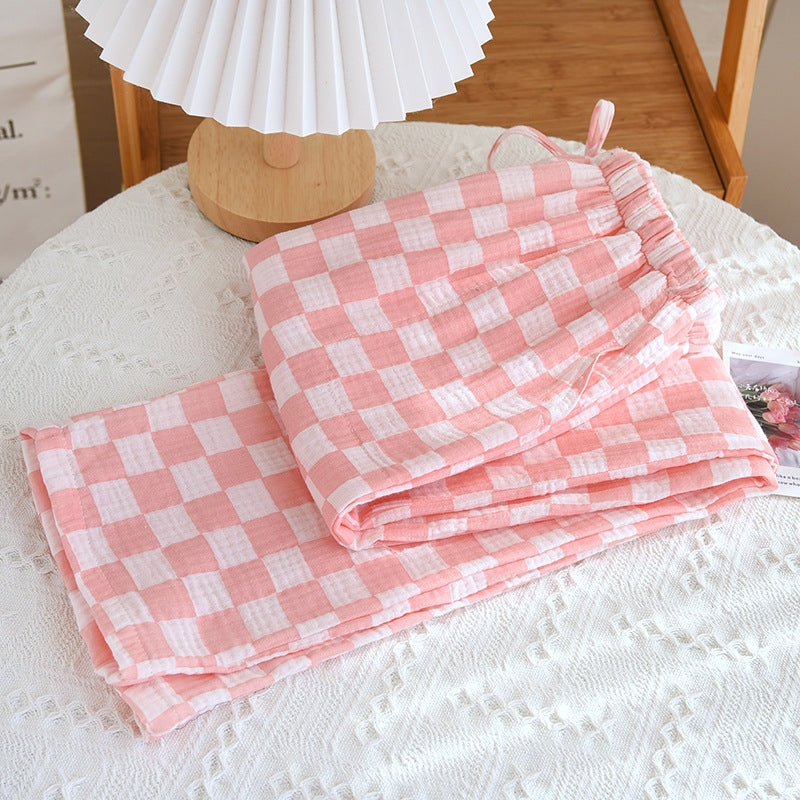 Casual Straight Trousers Home Clothes Pants Pink Jumpsuits Pants - Tophatter Daily Deals