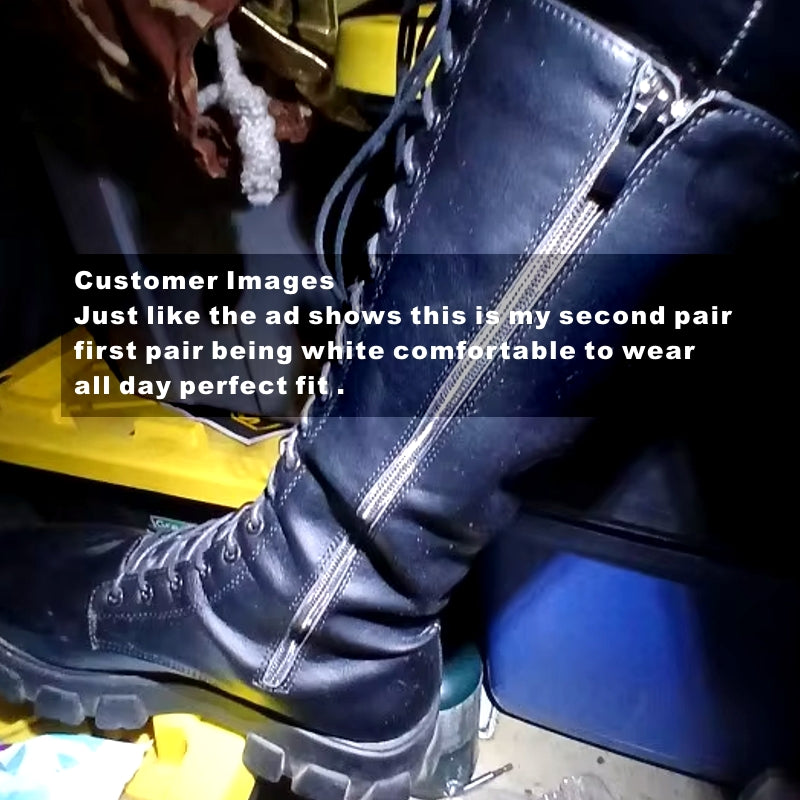 Casual White Black Luxury Platform Women Knee High Boots Boots - Tophatter Daily Deals