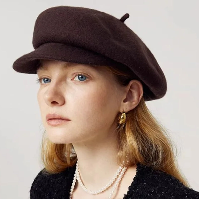 Women Leisure Painter Hat 100% Wool Berets Cap - Tophatter Daily Deals