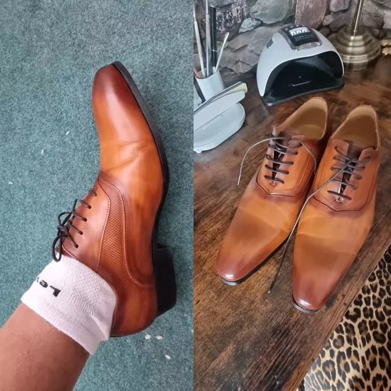 Classic Men's Pointed Toe Oxford Shoes Men Dresses Shoes - Tophatter Daily Deals