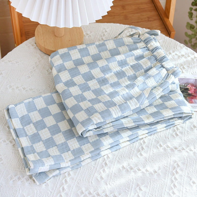 Casual Straight Trousers Home Clothes Pants Sky Blue Jumpsuits Pants - Tophatter Daily Deals