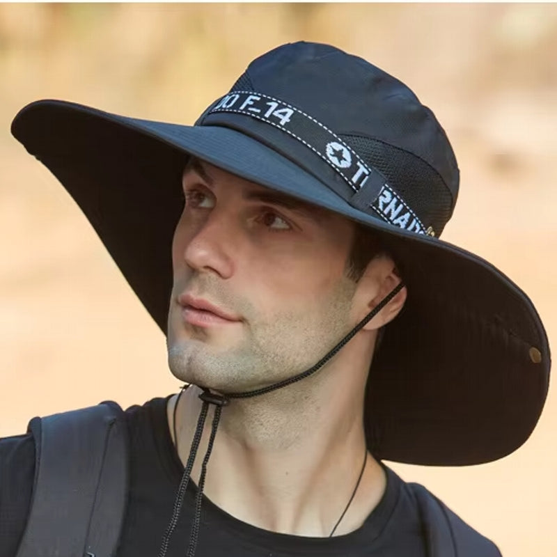 Fashion Big Brim Caps Hat Men Anti-UV Sun Hats Cap - Tophatter Daily Deals