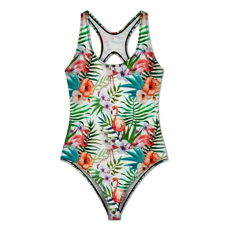 Tropical Flamingo Women Swimsuit One Piece Swimwear - Tophatter Daily Deals