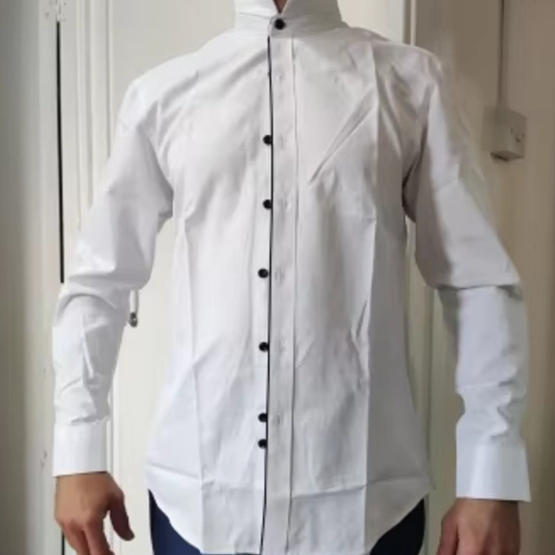 Men Business Classic Striped Tuxedo Shirts Men's Shirts - Tophatter Daily Deals