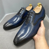 Luxury Lace-Up Formal Office Business Oxford Dress Shoes Men Dresses Shoes - Tophatter Daily Deals