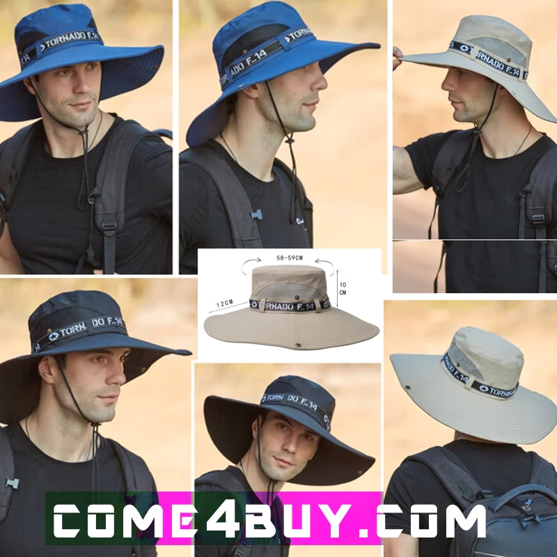 Fashion Big Brim Caps Hat Men Anti-UV Sun Hats Cap - Tophatter Daily Deals