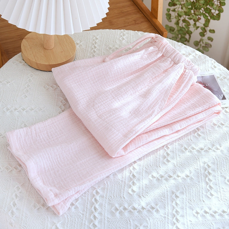 Casual Straight Trousers Home Clothes Pants Light Pink Jumpsuits Pants - Tophatter Daily Deals