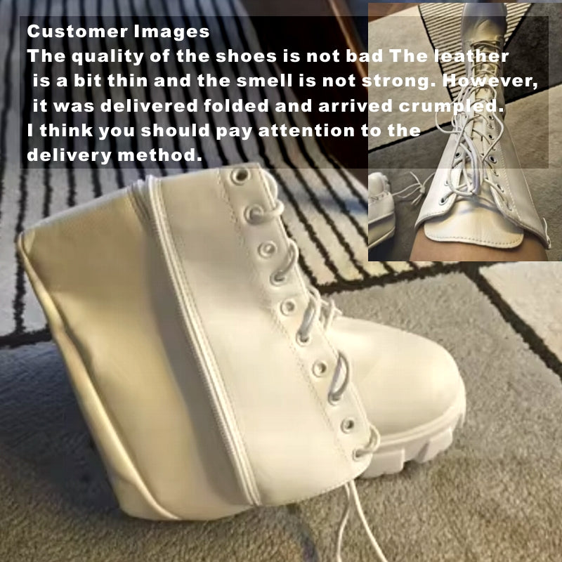 Casual White Black Luxury Platform Women Knee High Boots Boots - Tophatter Daily Deals