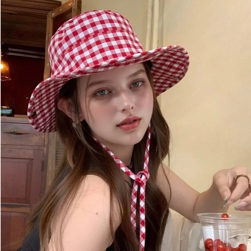 Vintage Plaids Bucket Hats Protection UV Protection Sun Hat Cap - Tophatter Daily Deals