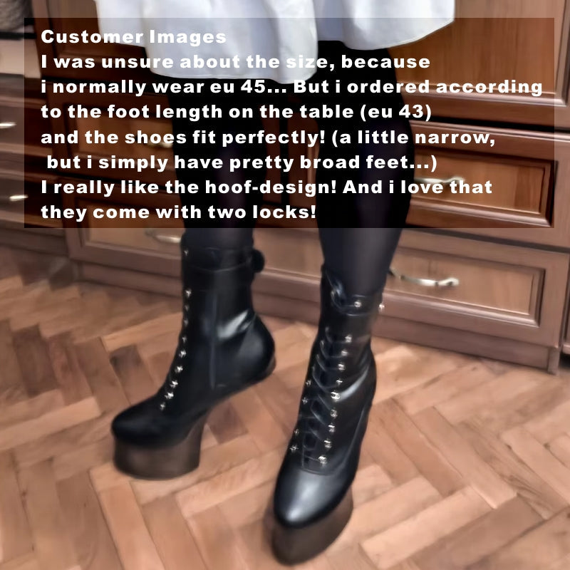 Unique Women Boots 7-inch high heels Platform Shoes Boots - Tophatter Daily Deals