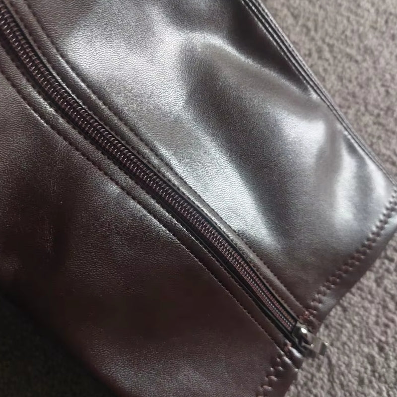 Vintage Thick Heel Women Side Zippers Knee High Boots Boots - Tophatter Daily Deals
