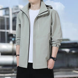Outdoor Waterproof and Windproof Hooded Windbreaker Coats Apricot Tracksuits - Tophatter Daily Deals