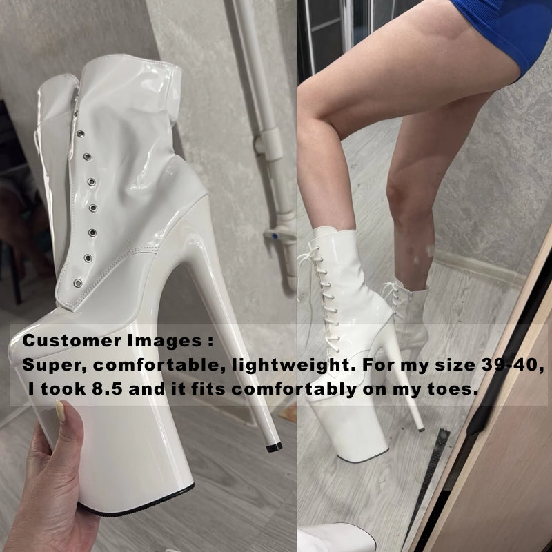Simply Beautiful Heels Platform Lace Up Dance Ankle heels - Tophatter Daily Deals