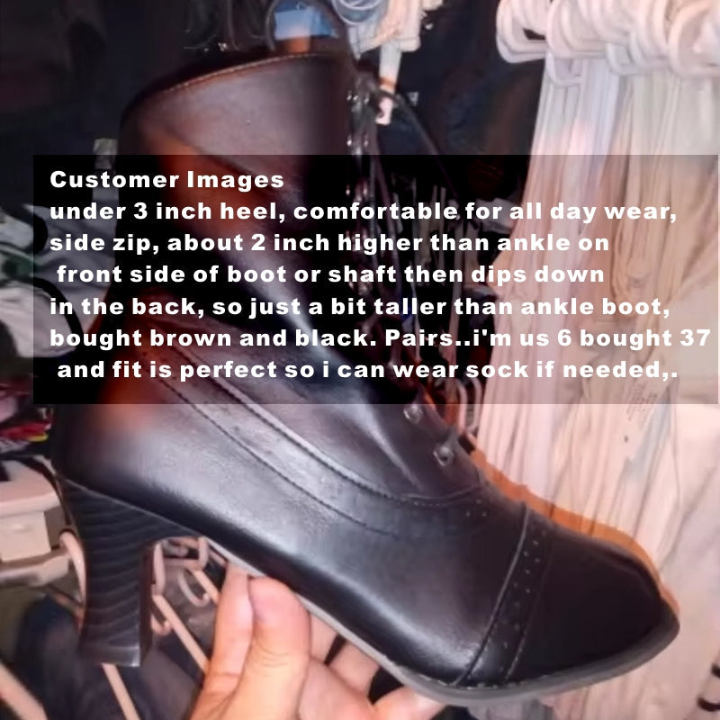 Women Boots PU Leather Victorian Boots Platform Shoes Boots - Tophatter Daily Deals