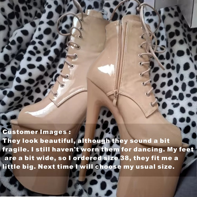 Simply Beautiful Heels Platform Lace Up Dance Ankle heels - Tophatter Daily Deals