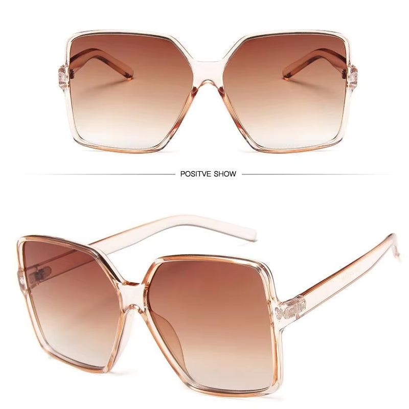 Unisex Gradient Hip Hop Shades Sun Glasses Champagne Sunglasses - Tophatter Daily Deals