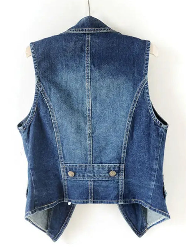 Sleeveless Short Jeans Waist coats Coats & Jackets - Tophatter Daily Deals