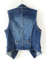 Sleeveless Short Jeans Waist coats Coats & Jackets - Tophatter Daily Deals