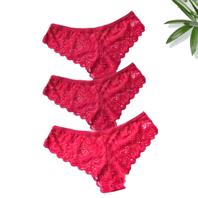 Sexy Panties 3PCS Lot Red BRAS & BRIEFS - Tophatter Daily Deals