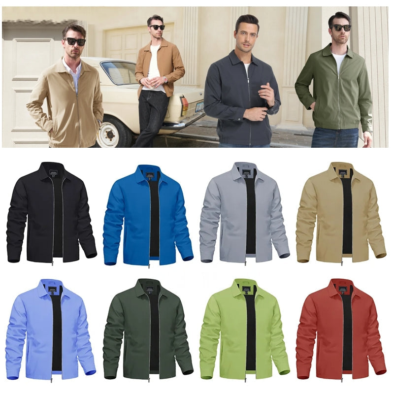 Modern Work Outings Coat With Zipper Pockets Men's Clothing - Tophatter Daily Deals