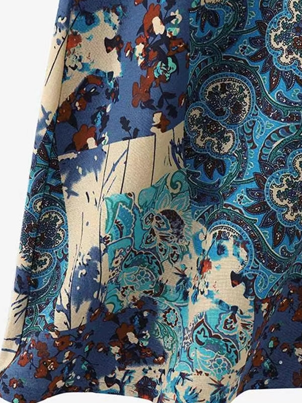 Print Sleeveless Vintage Casual Women Midi Dress Midi Dresses - Tophatter Daily Deals