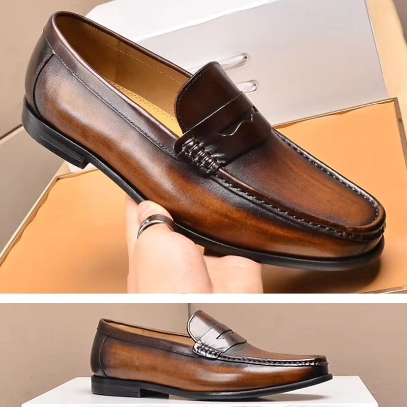 Fashion Business Leather Slip On Loafers Men Dresses Shoes - Tophatter Daily Deals