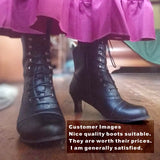 Women Boots PU Leather Victorian Boots Platform Shoes Boots - Tophatter Daily Deals