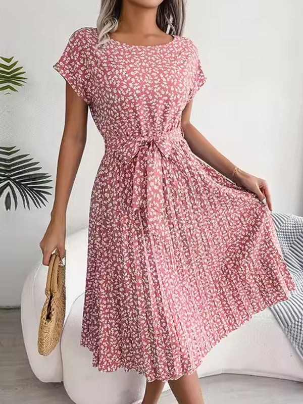 Mini Dress For Women Summer Print Holiday Beach Pink Mini Dresses - Tophatter Daily Deals