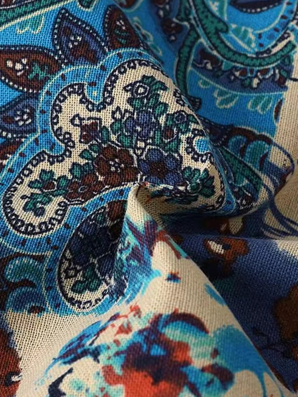 Print Sleeveless Vintage Casual Women Midi Dress Midi Dresses - Tophatter Daily Deals